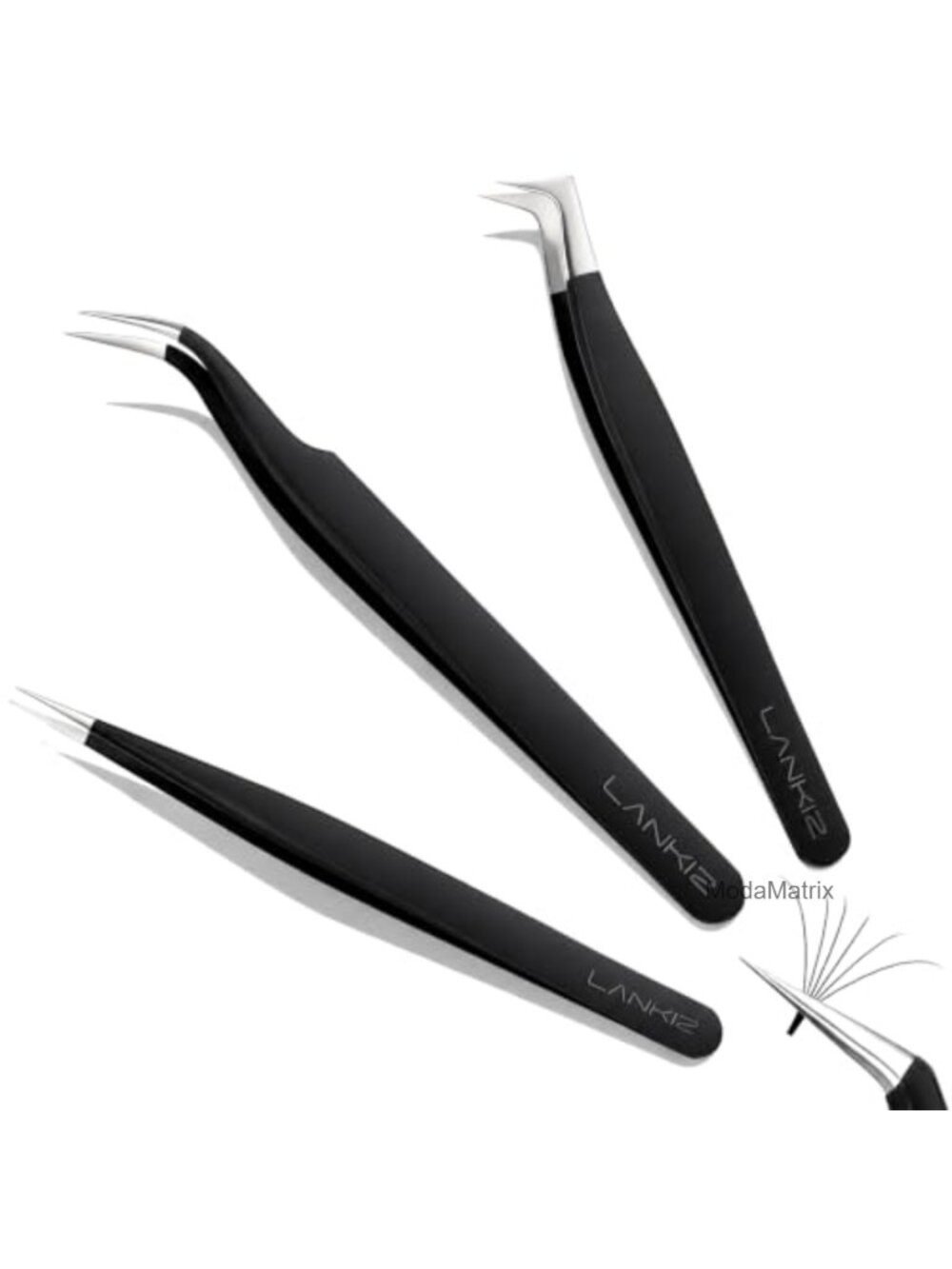 Lash Tweezers Set Stainless Steel Eyelash Extension Precision Tool